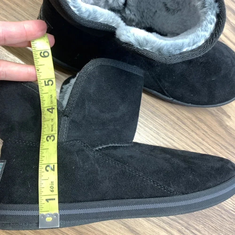 Womens‎ Skechers Cozy Campfire - Fresh Breeze Black Comfy Slippers Size 7.5